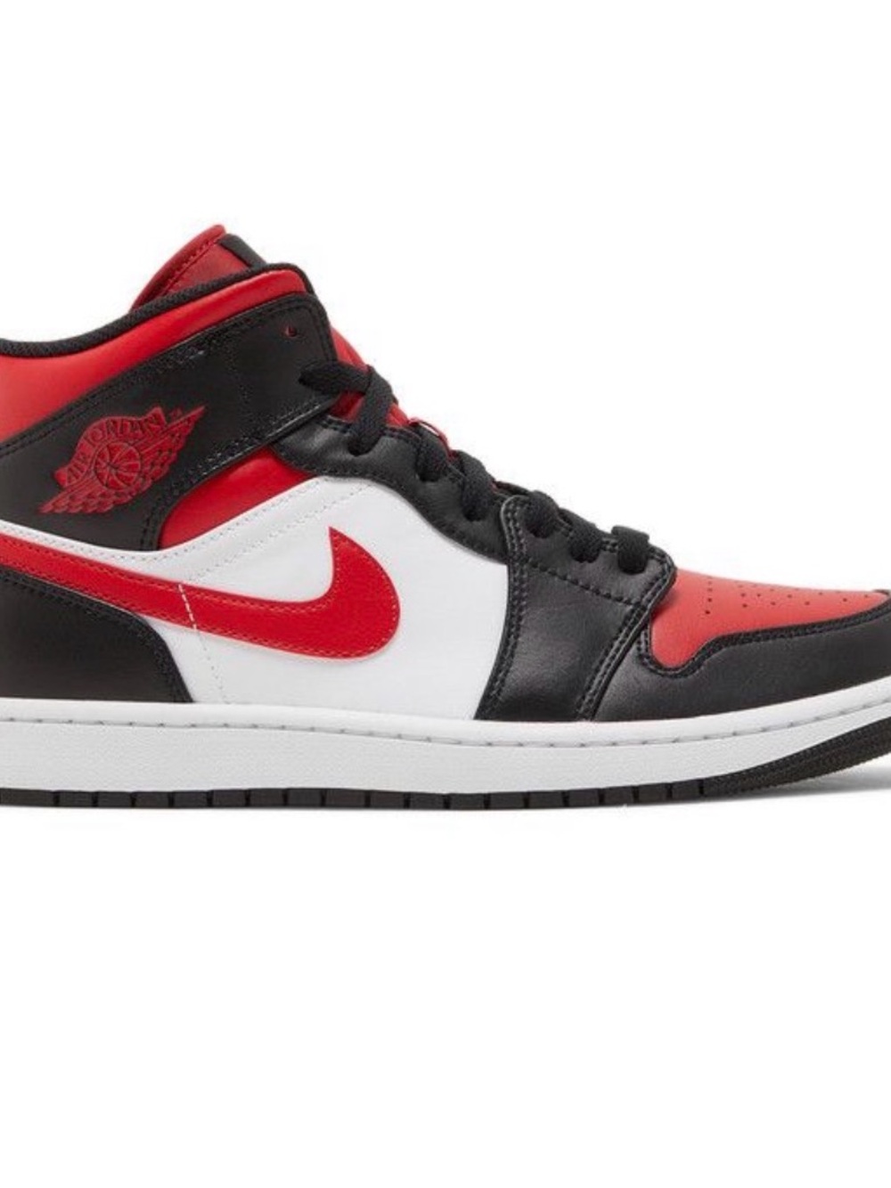 Nike Air Jordan 1 Mid - Black/Red/White Men's Sneaker